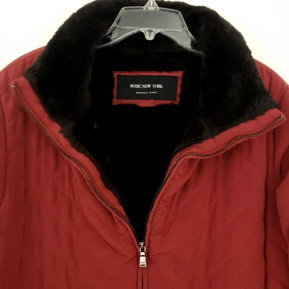 Marc New York Red Winter Coat Quilted Thermolite Plus Insulation Est. Medium - Picture 4 of 8